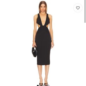 Michael Costello by REVOLVE Black halter Backless Dress